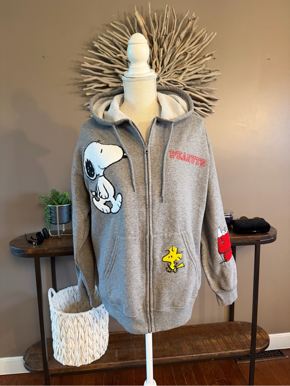 Peanuts Snoopy Zip up Sweatshirt - Picture 1 of 3